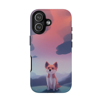 iPhone 17 / Glossy Phone Case - Cute Dog & Cloud Design Phone Case