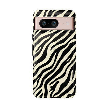 Chic Ivory Zebra Print Phone Case