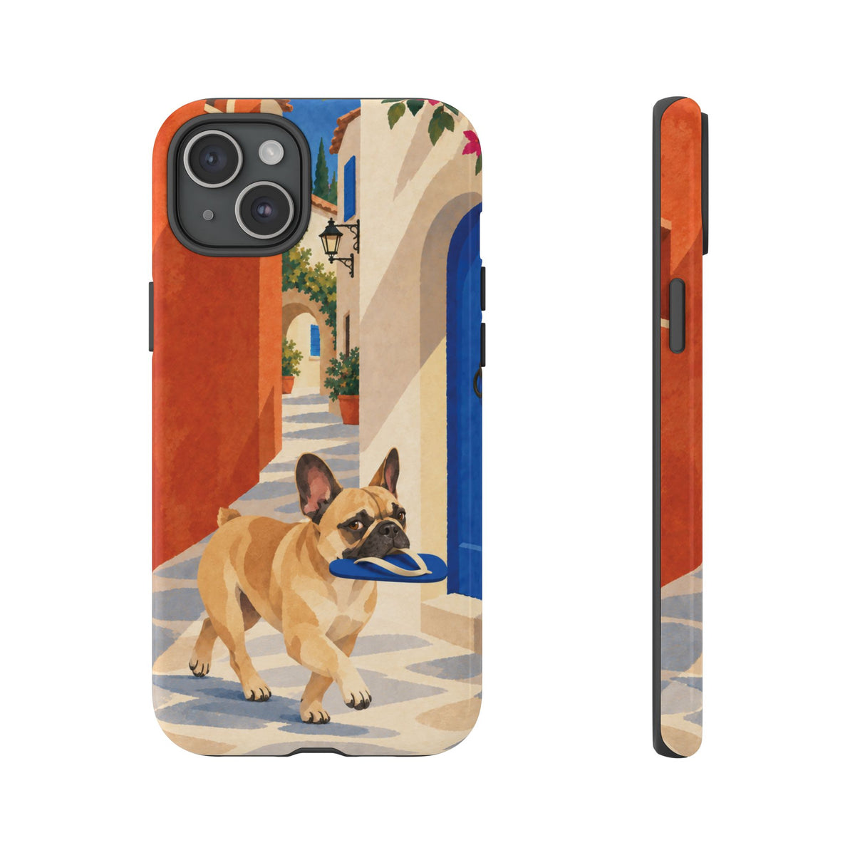 French Bulldog Quiet Lane Phone Case - Multicolor Phone Case - iPhone 15 Plus / Glossy