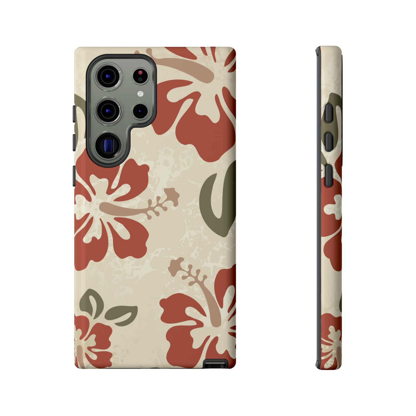 Samsung Galaxy S23 Ultra / Glossy Phone Case - ’Boho Chic Hibiscus Pattern #1’ Phone Case