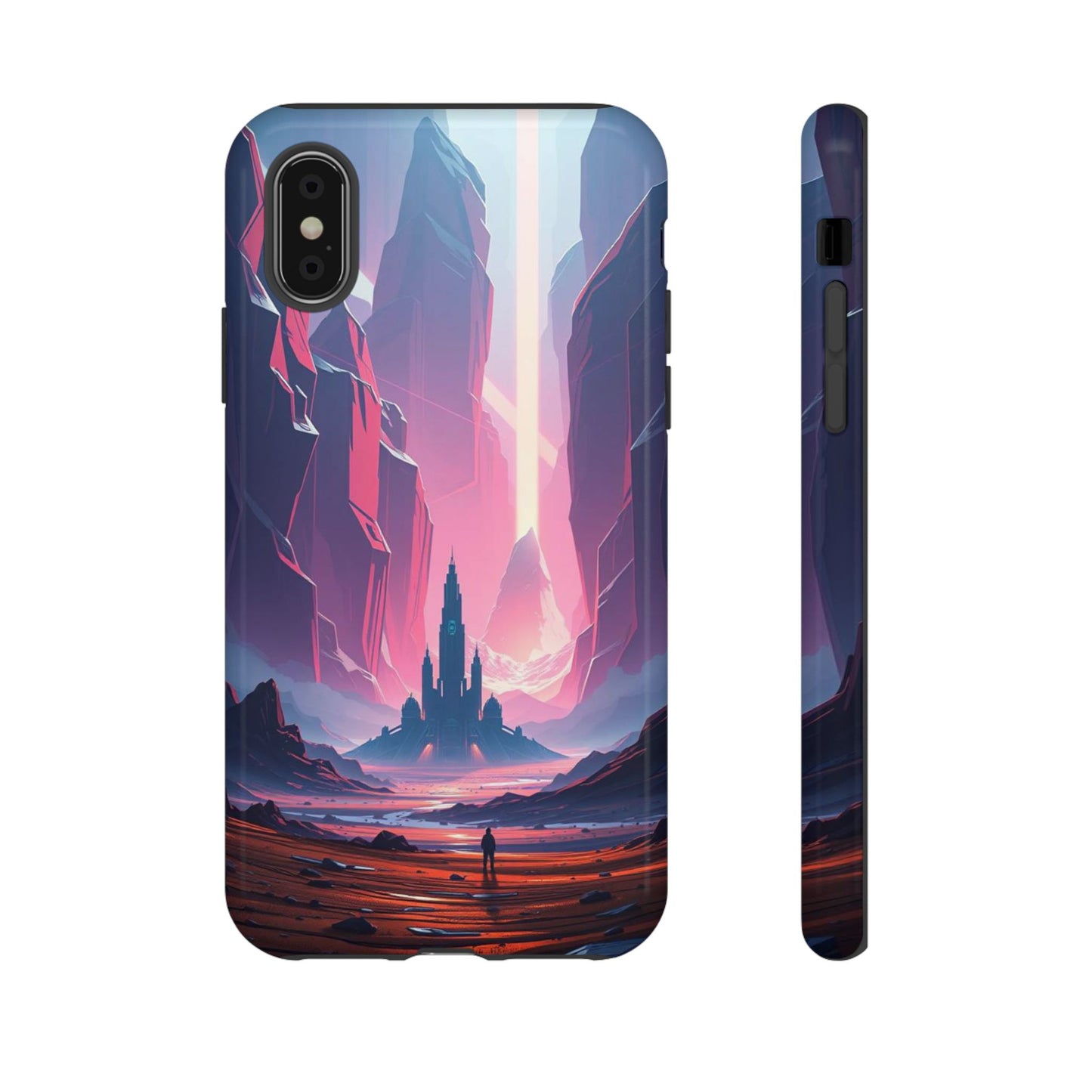 iPhone X / Glossy Phone Case - Alien Fortress Design Phone Case