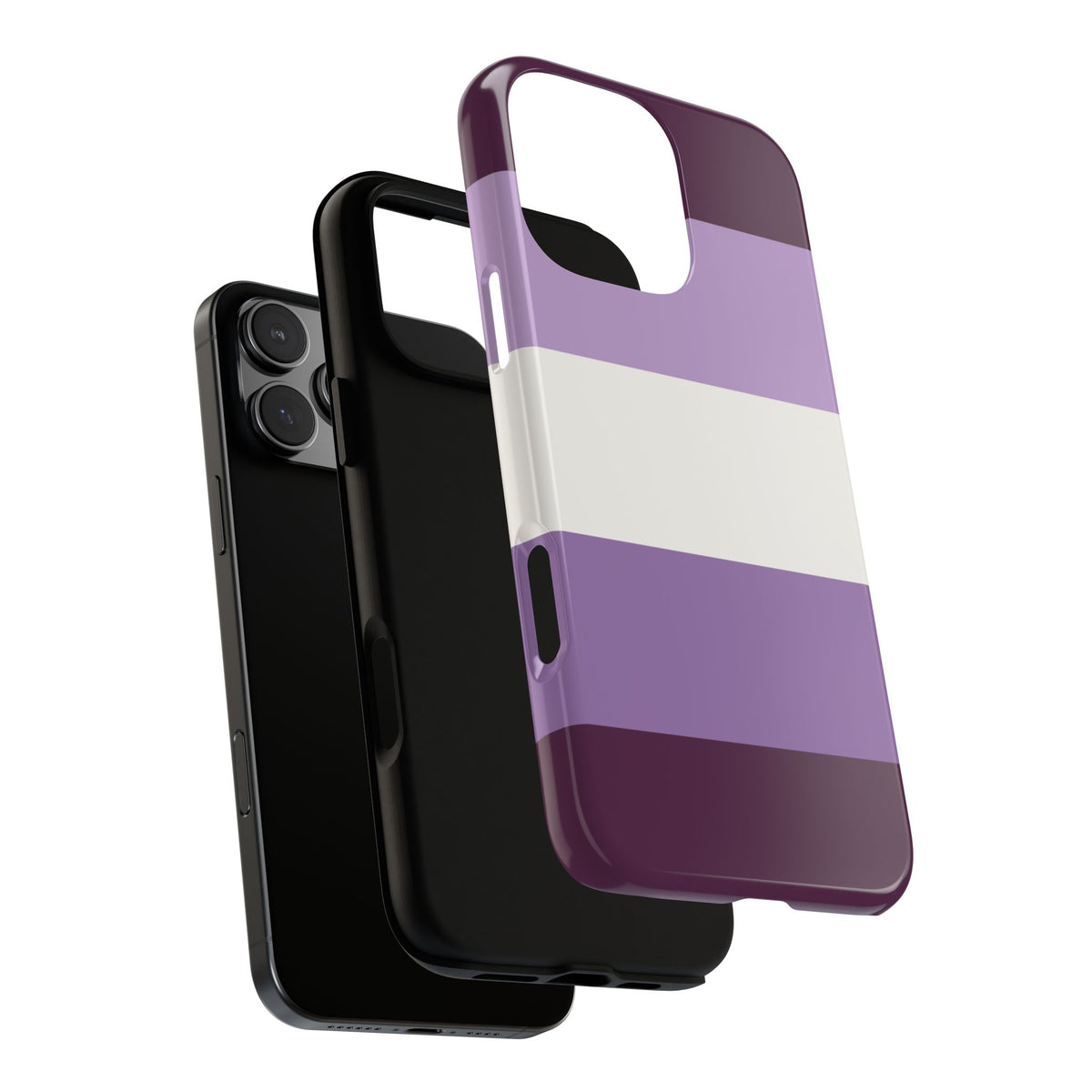 Purple Stripe Pattern Phone Case - Purple Phone Case