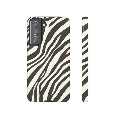 Modern Mocha Zebra Print Phone Case