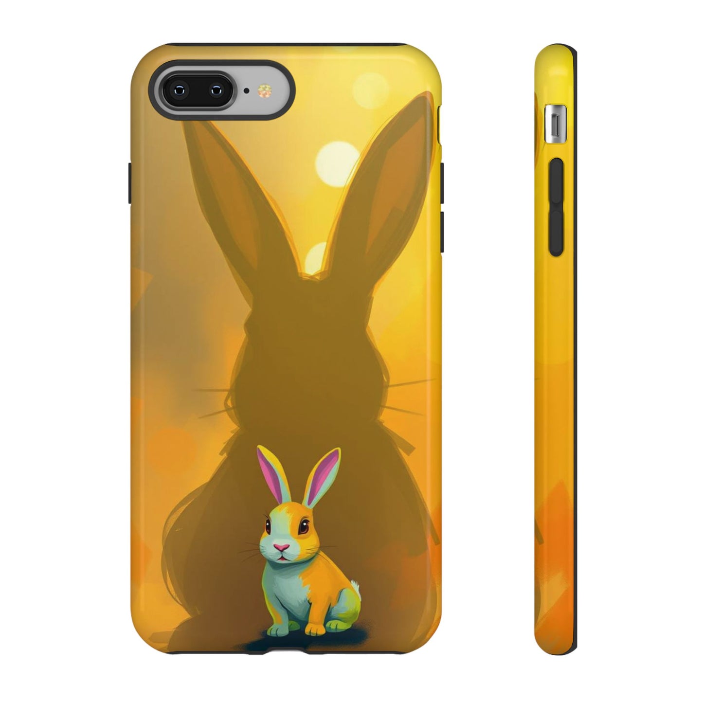 iPhone 8 Plus / Glossy Phone Case - Shadow Rabbit Design Phone Case