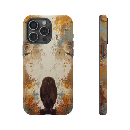 iPhone 15 Pro Max / Glossy Phone Case - Abstract Owl Design Phone Case