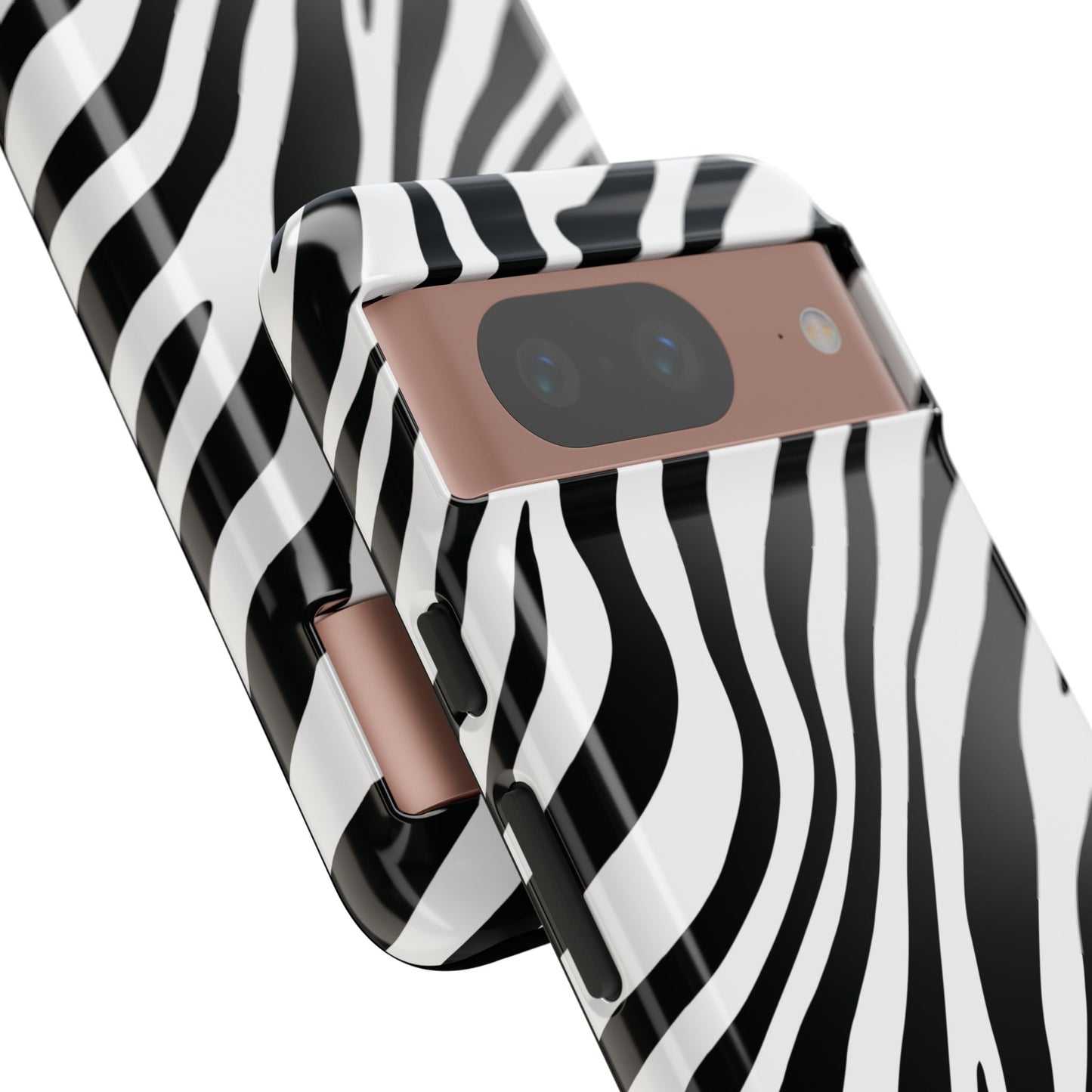 Modern Monochrome Zebra Print Phone Case