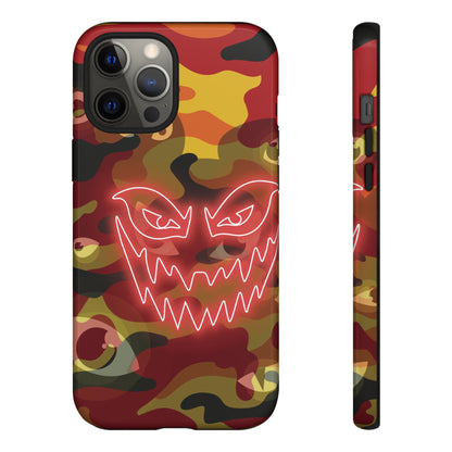 Inferno Neon Face Camo Phone Case - Red Phone Case - iPhone 12 Pro Max / Glossy