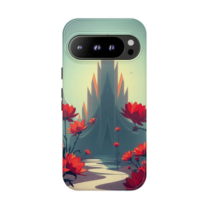 Google Pixel 9 Pro / Glossy Phone Case - Gothic Alien Garden Design Phone Case
