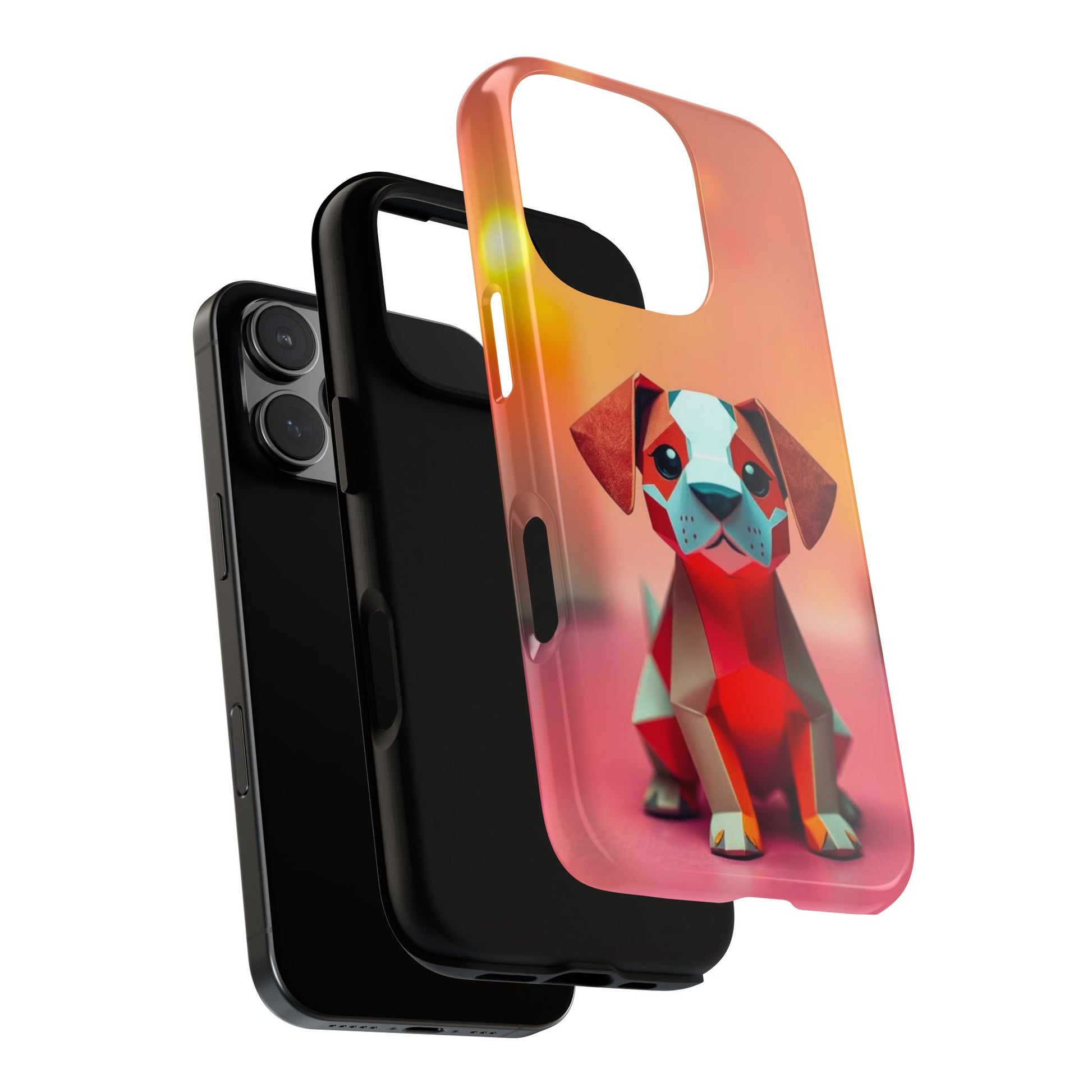 Phone Case - Origami Dog Design Phone Case