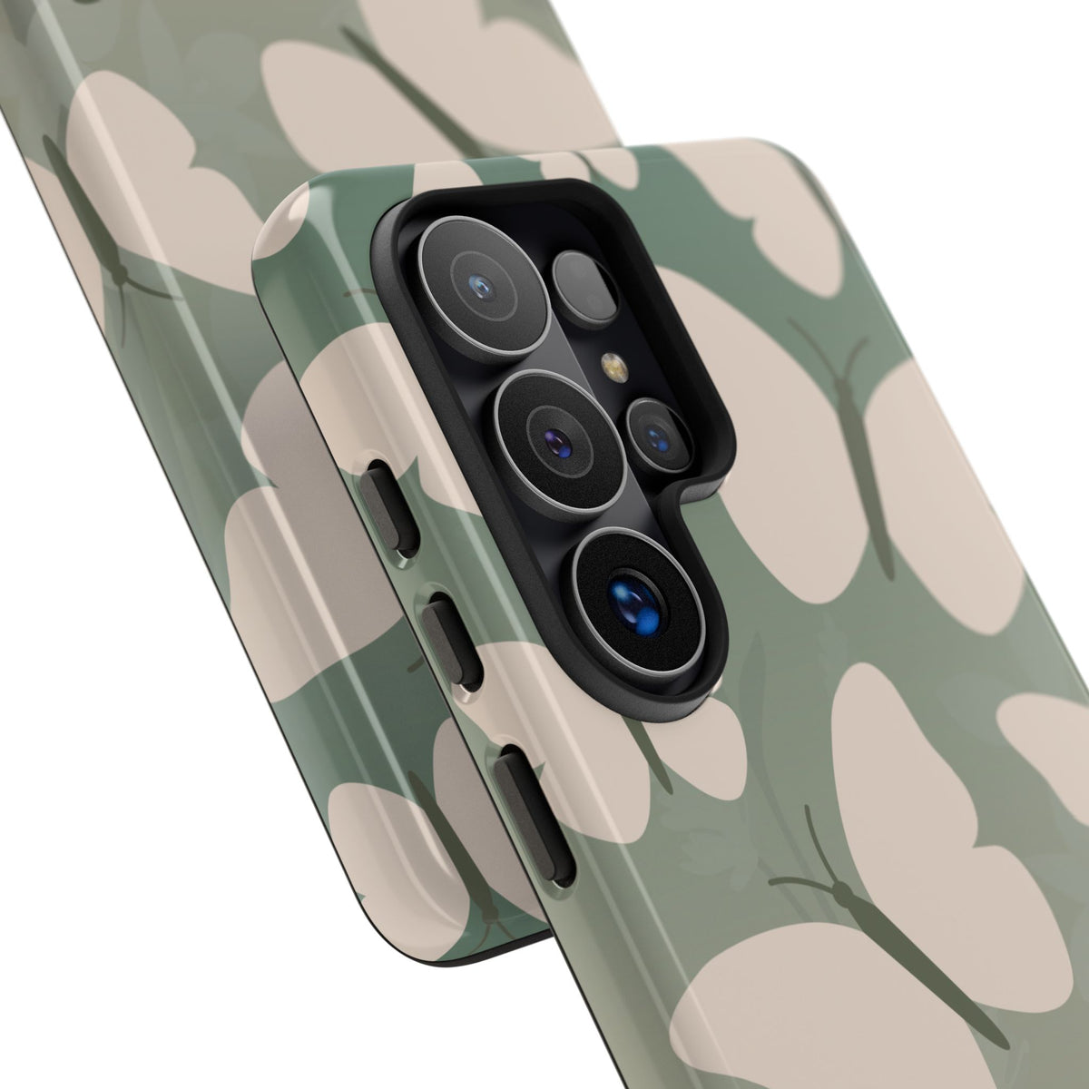 Minimalist Light Green Butterfly Pattern Phone Case - Green Phone Case