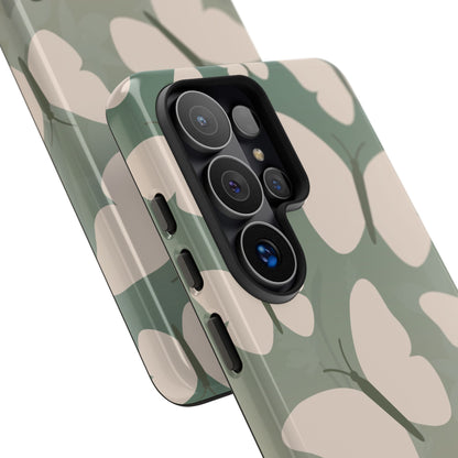 Minimalist Light Green Butterfly Pattern Phone Case - Green Phone Case