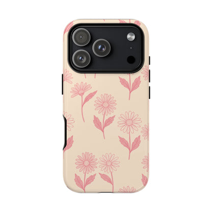 Pretty Pink Daisy Pattern Phone Case