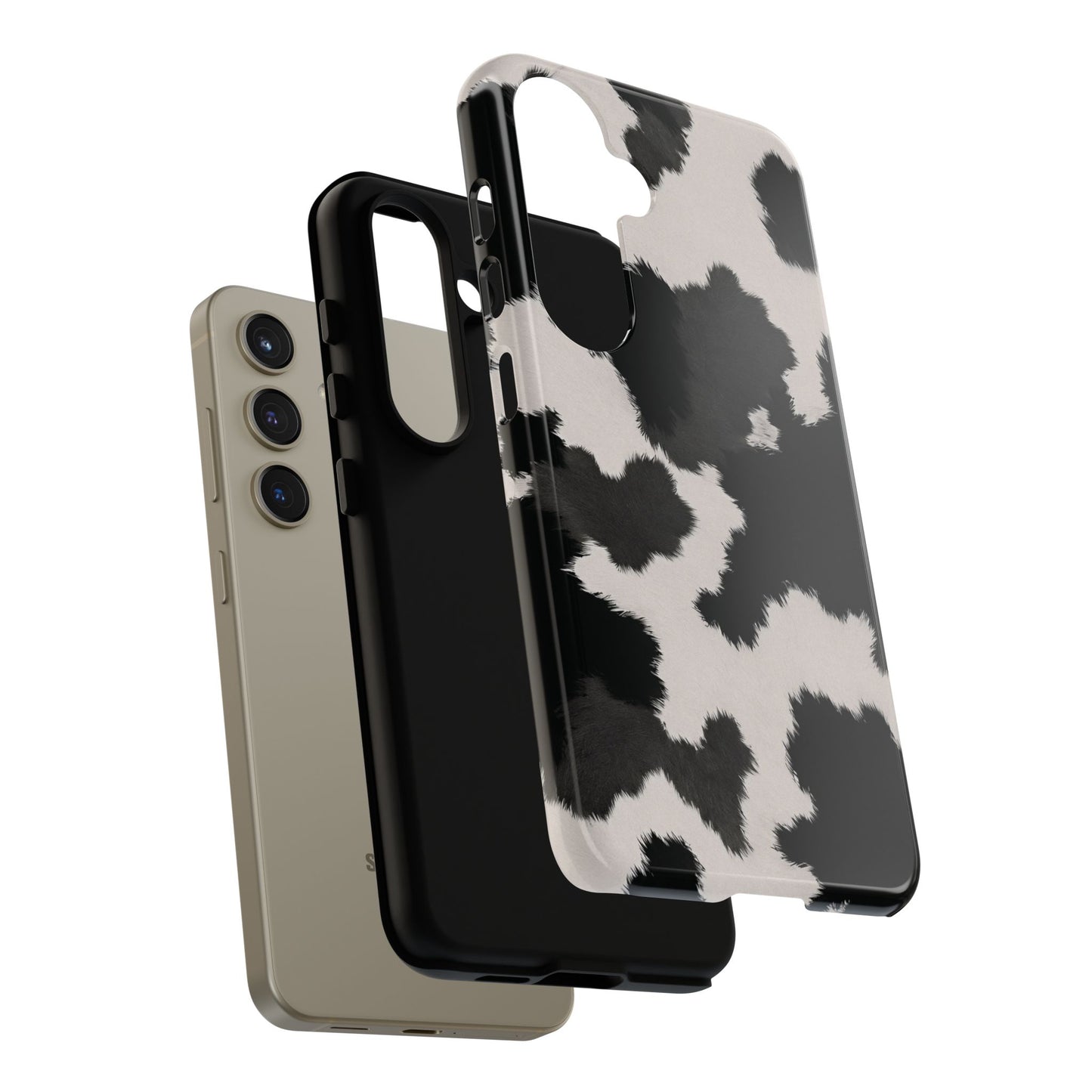 Modern Monochrome Cow Print Phone Case