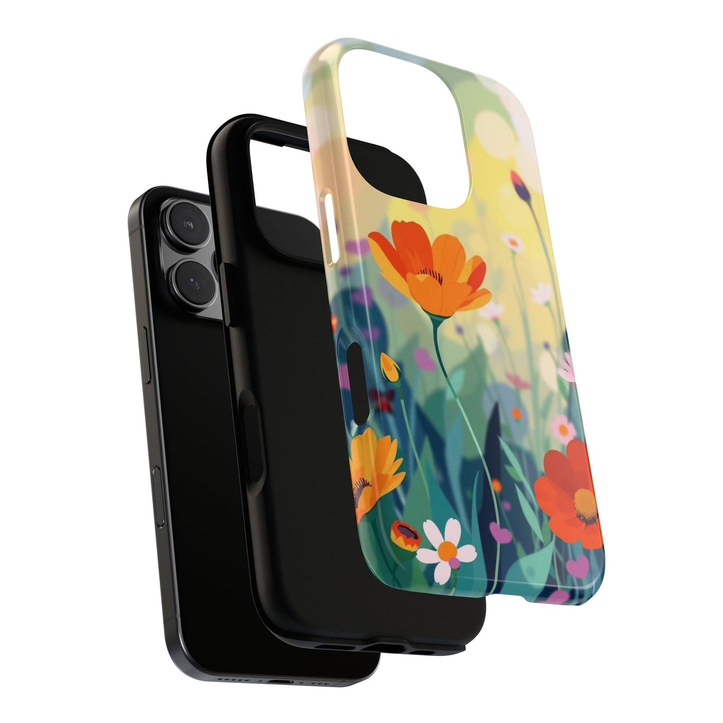 Pop Art Style Wildflower Design Phone Case