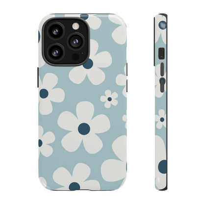 Cute Light Blue Daisy Pattern Phone Case - Blue Phone Case - iPhone 13 Pro / Glossy