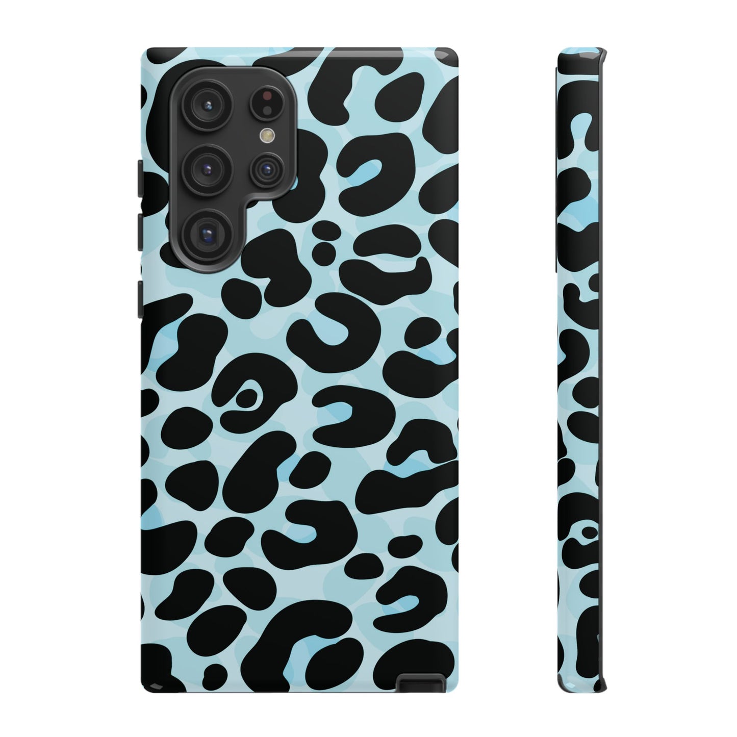 Cool Aqua Leopard Print Phone Case
