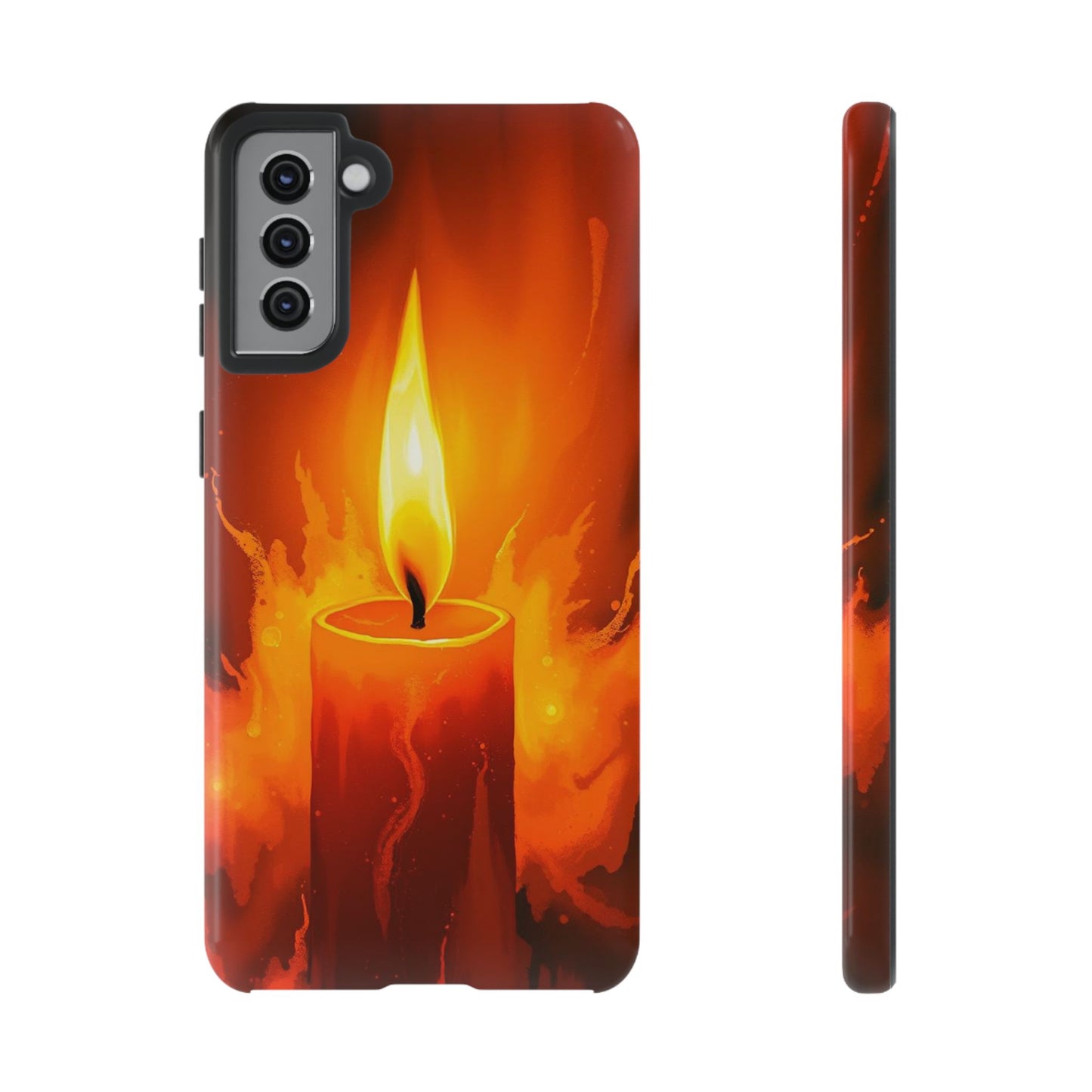 Samsung Galaxy S21 Plus / Glossy Phone Case - Red Candle Phone Case