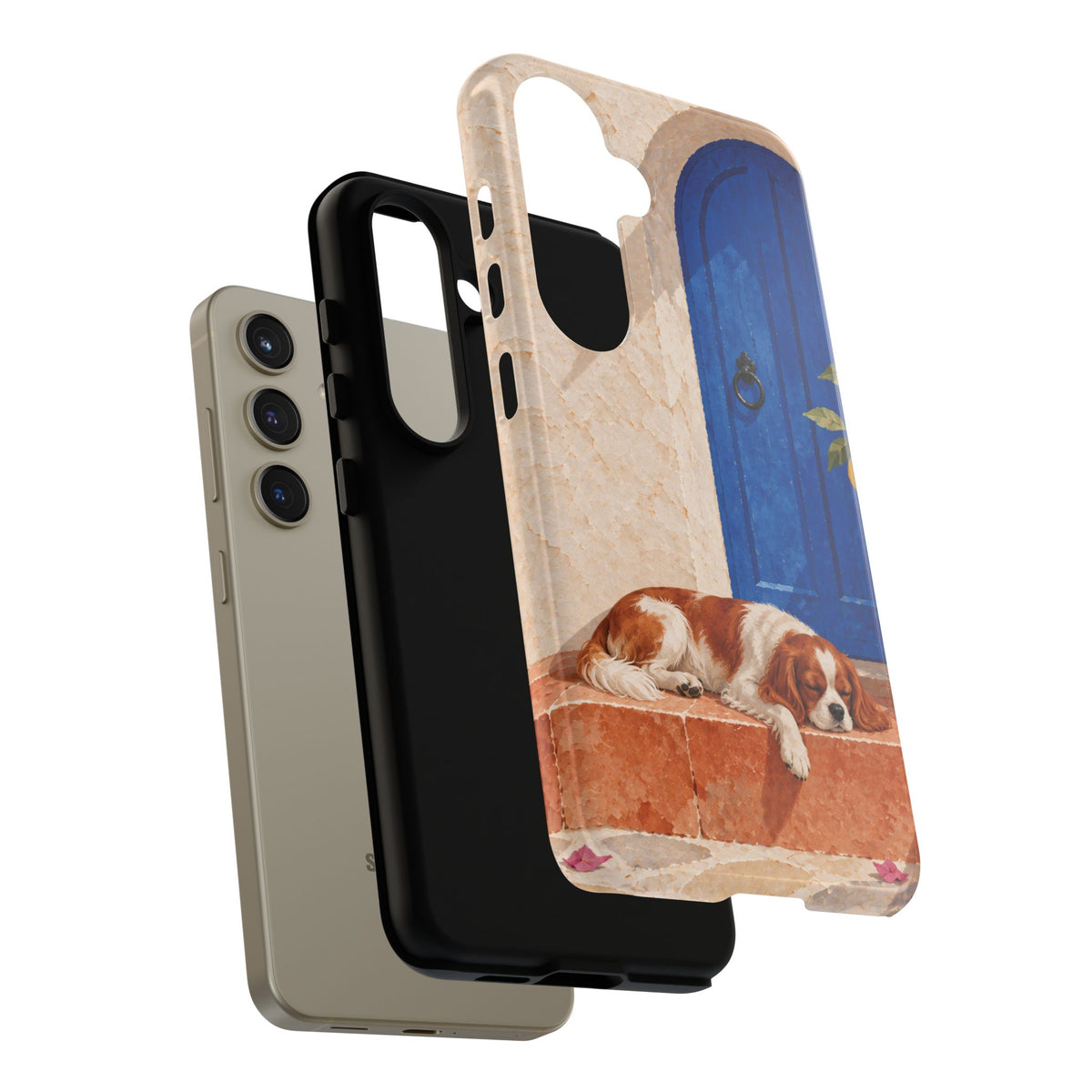 Cavalier King Charles Spaniel Blue Door Siesta Phone Case - Multicolor Phone Case