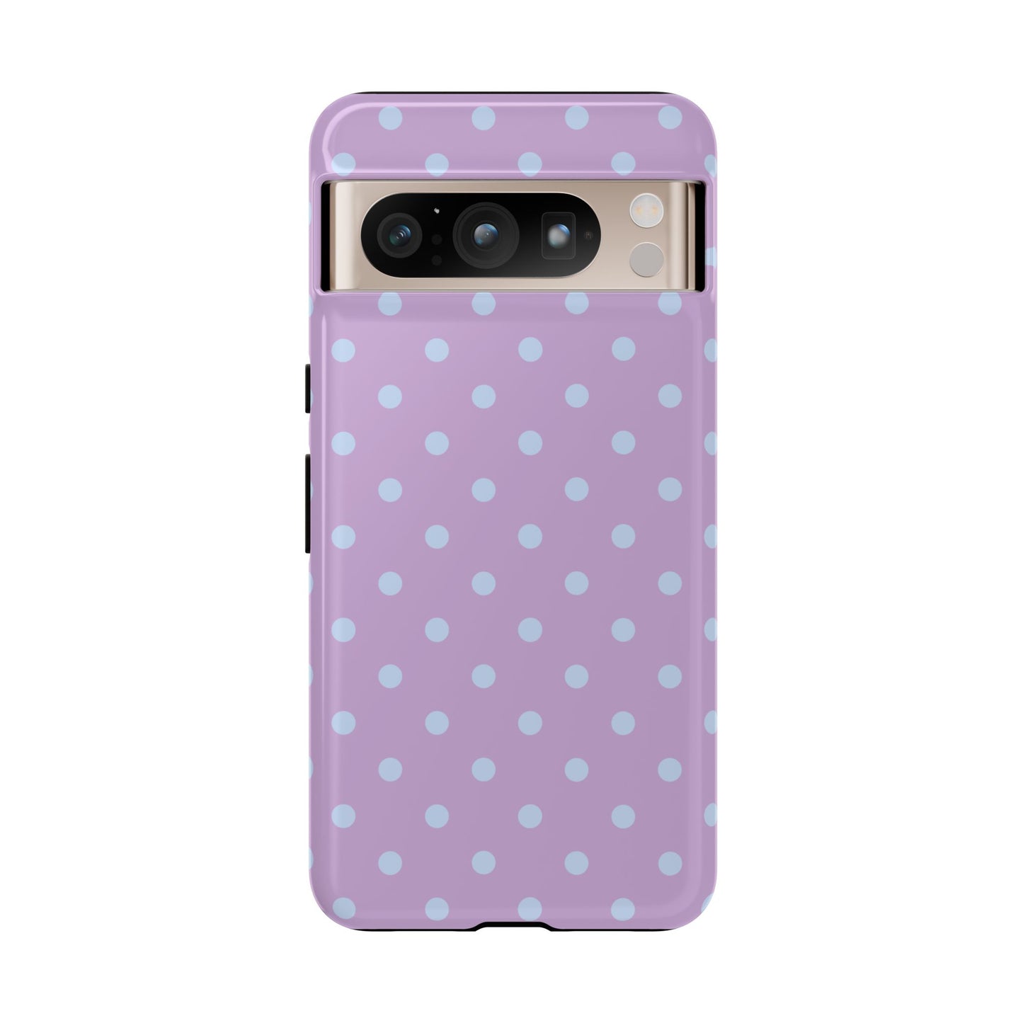 Trendy Lilac & Ice Blue Dot Pattern Phone Case