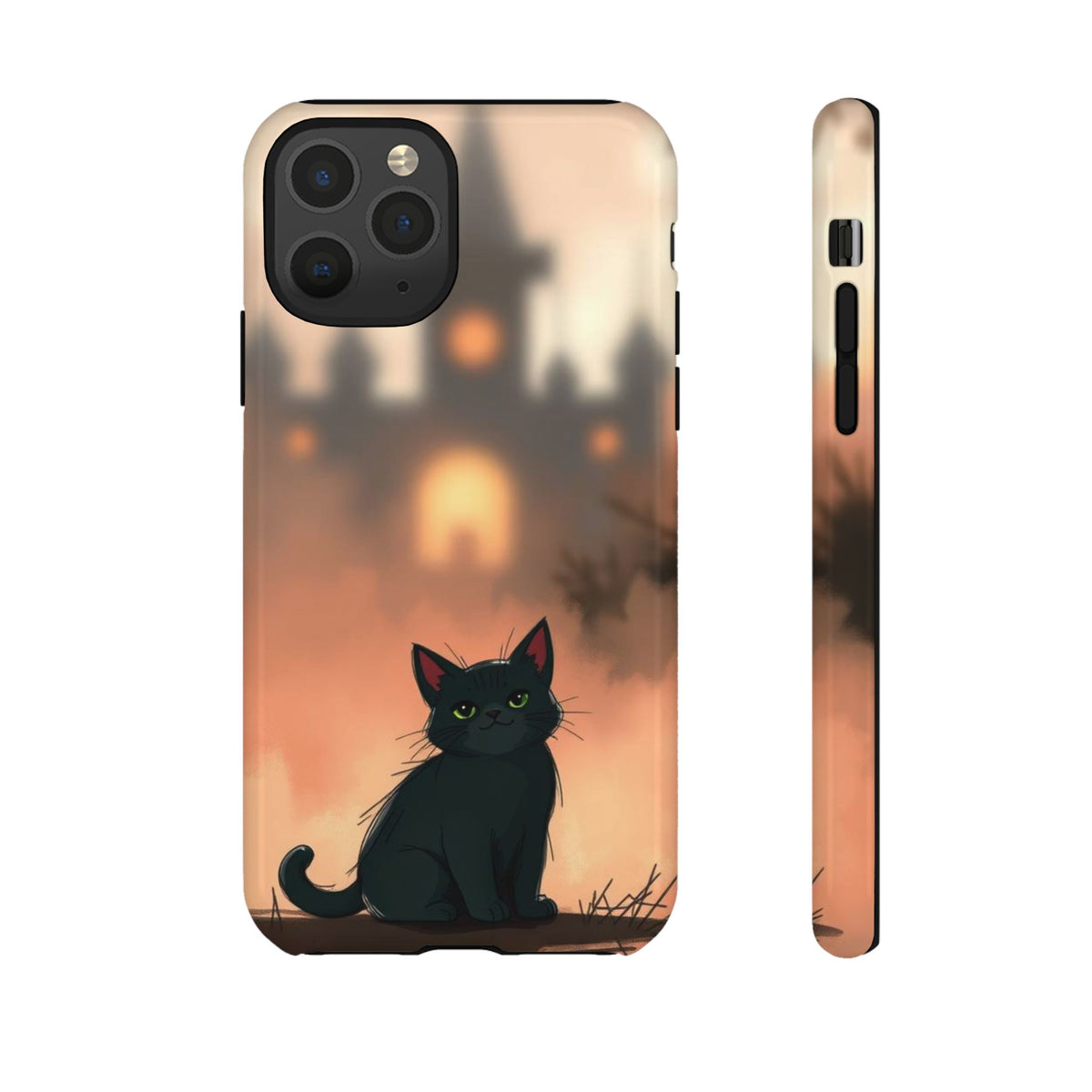 Cute Gothic Cat Design Phone Case - Multicolor Phone Case - iPhone 11 Pro / Glossy