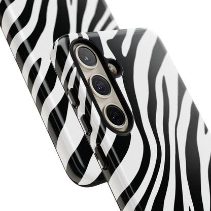 Modern Monochrome Zebra Print Phone Case