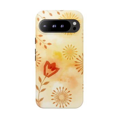 Google Pixel 9 Pro XL / Glossy Phone Case - Boho Chic Watercolour Pattern Phone Case