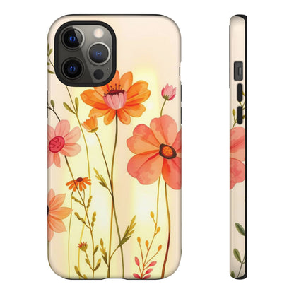 iPhone 12 Pro Max / Glossy Phone Case - Watercolour Bunch of Wildflowers Design Phone Case