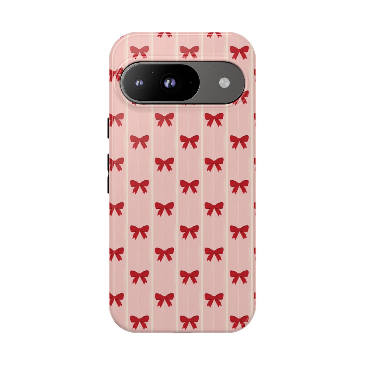 Retro Cherry Red Bow Pattern Phone Case