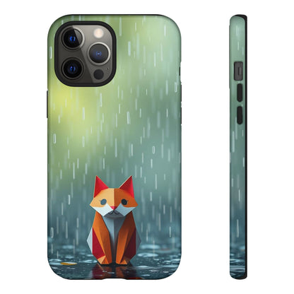 iPhone 12 Pro Max / Glossy Phone Case - Origami ’Soggy Fox’ Design Phone Case
