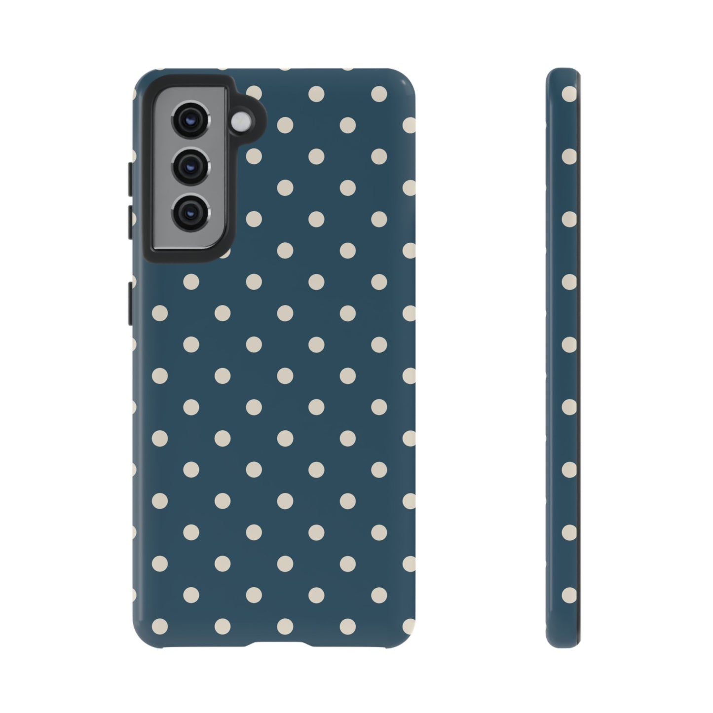 Blue & White Dot Pattern Phone Case