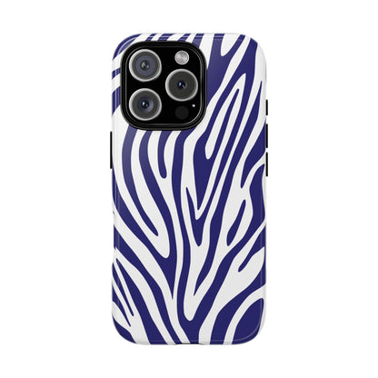 Graphic Blue Tiger Print Phone Case