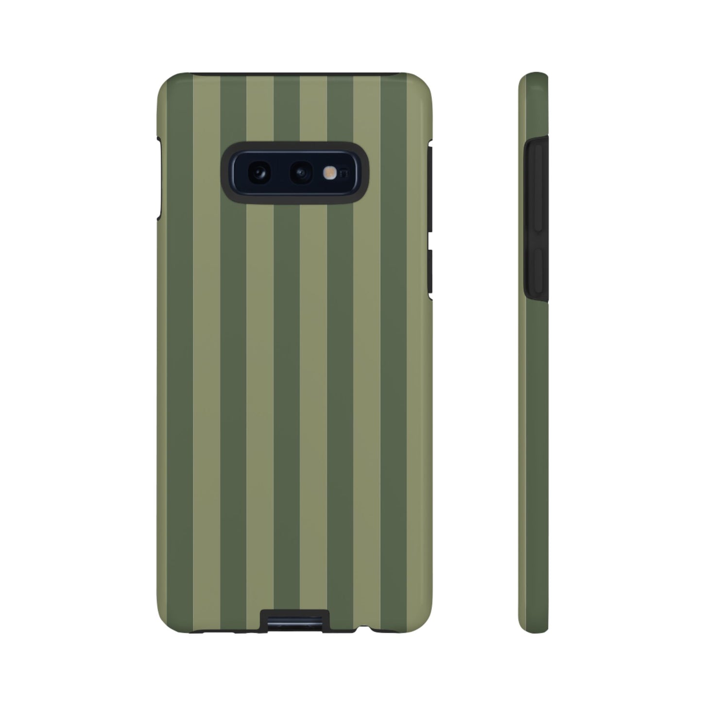 Samsung Galaxy S10E / Glossy Phone Case - ’Green Stripe Pattern’ Phone Case
