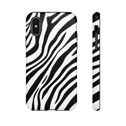 Modern Monochrome Zebra Print Phone Case