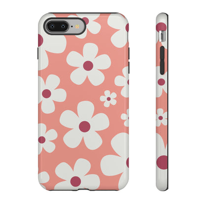 iPhone 8 Plus / Glossy Phone Case - Cute Pink Daisy Pattern #2 Phone Case