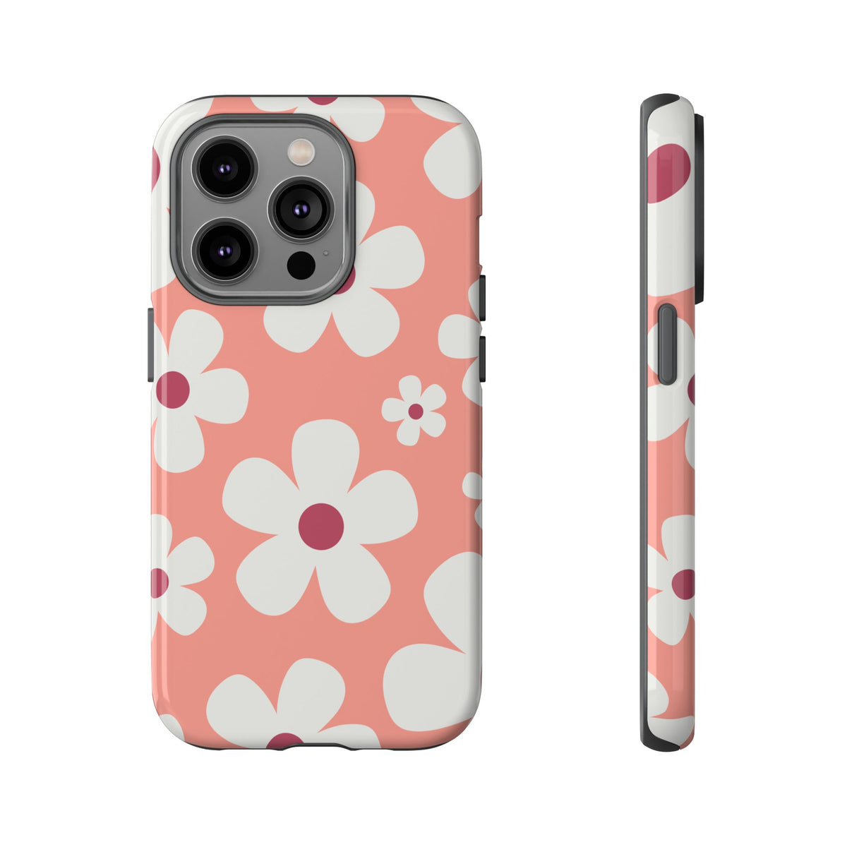 Cute Pink Daisy Pattern #2 Phone Case - Pink Phone Case - iPhone 14 Pro / Glossy