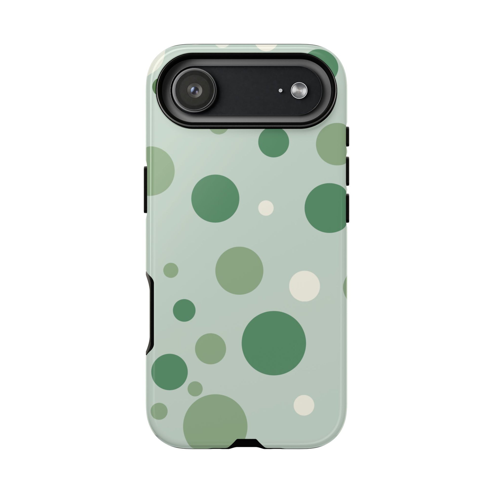 iPhone 17 Air / Glossy Phone Case - ’Bold Green Dot Pattern’ Phone Case