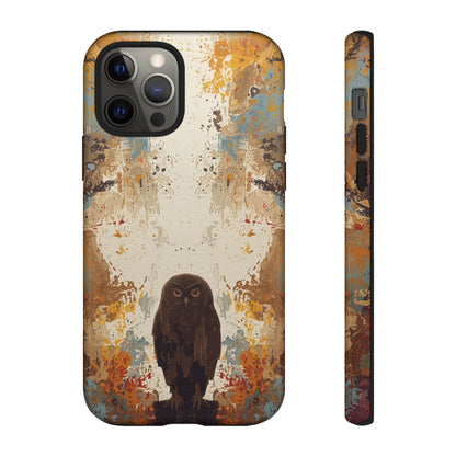 iPhone 12 Pro / Glossy Phone Case - Abstract Owl Design Phone Case
