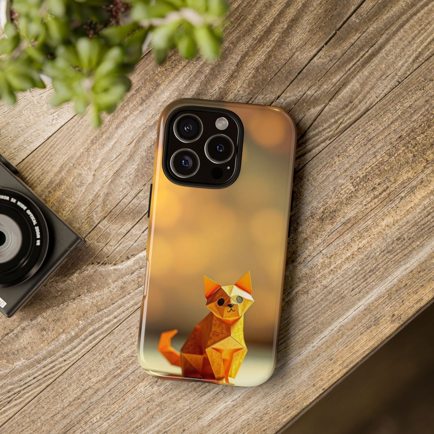 Origami Cat Design Phone Case