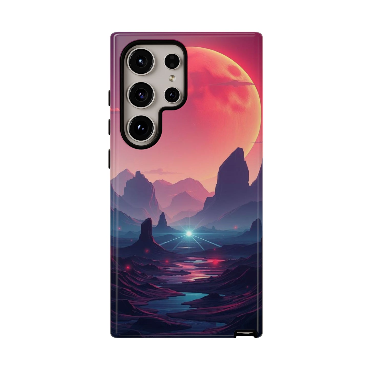 Alien Moon Landscape Design Phone Case