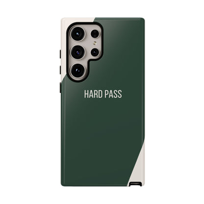 Samsung Galaxy S24 Ultra / Glossy Phone Case - Sassy Statement Case ’Hard Pass’ in Green & White