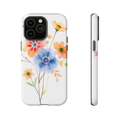 iPhone 14 Pro Max / Glossy Phone Case - Boho Chic Watercolour Bouquet Pattern Phone Case