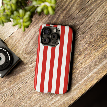 Simple Dark Orange & White Stripe Pattern Phone Case - Orange Phone Case