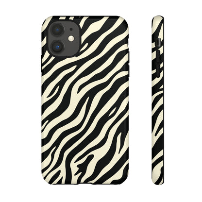 Chic Ivory Zebra Print Phone Case