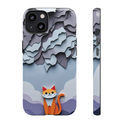 Papier-mâché Cat Design Phone Case
