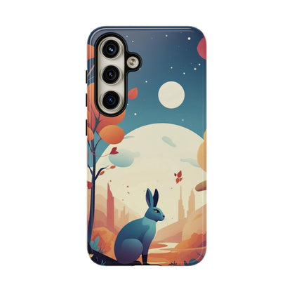 Stylised Blue Hare Design Phone Case - Multicolor Phone Case - Samsung Galaxy S24 / Glossy