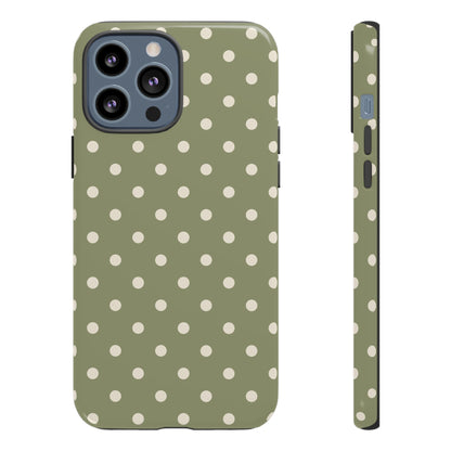 Green & White Dot Pattern Phone Case