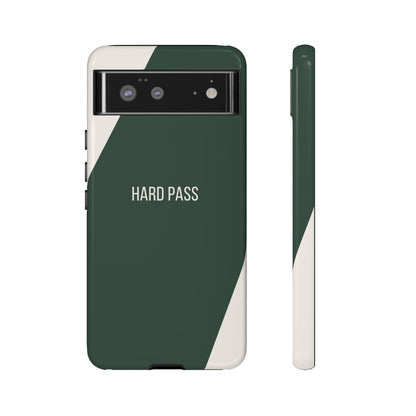Google Pixel 6 / Glossy Phone Case - Sassy Statement Case ’Hard Pass’ in Green & White