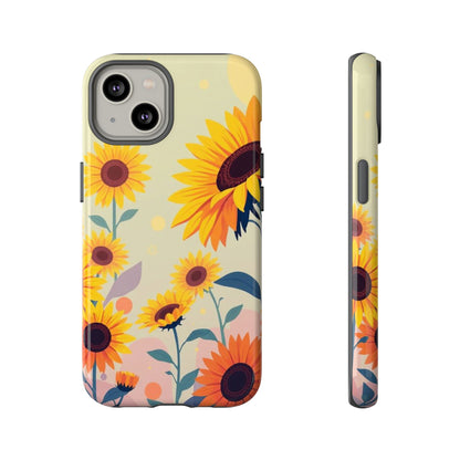 Modern Flat Sunflower Design Phone Case - Multicolor Phone Case - iPhone 14 / Glossy
