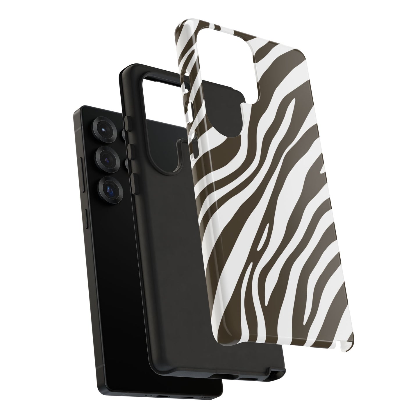 Modern Mocha Zebra Print Phone Case