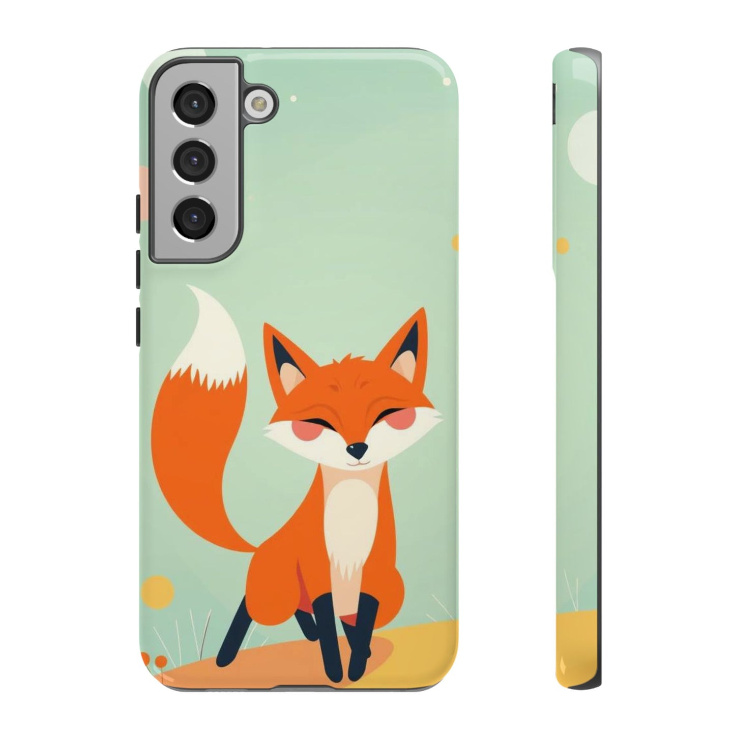 Samsung Galaxy S22 Plus / Glossy Phone Case - Happy Fox Design Phone Case